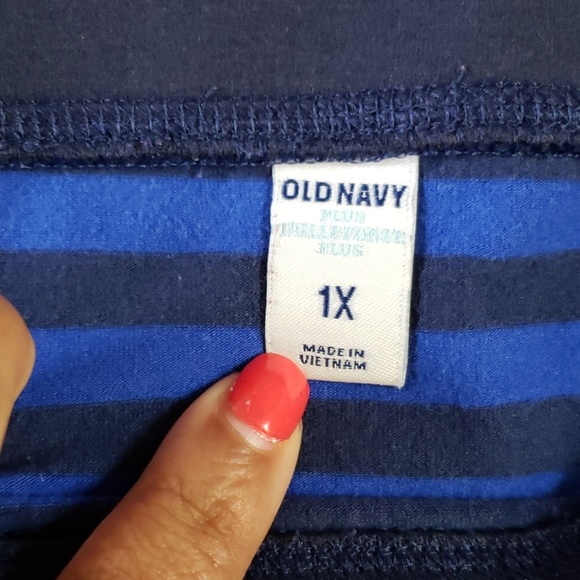 Blue Striped Pencil Skirt - Picture 2 of 3